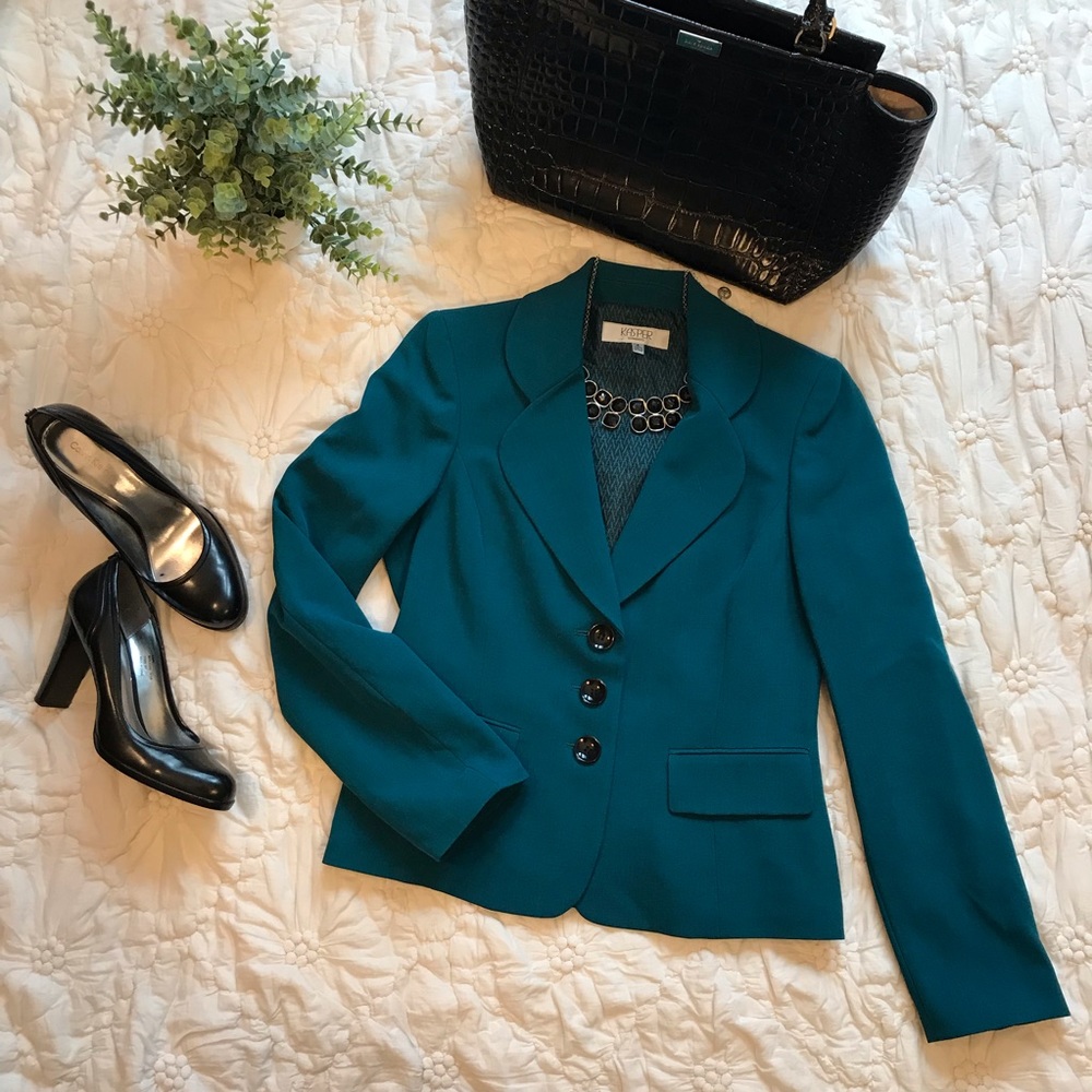 Kasper Beautiful Teal Blazer